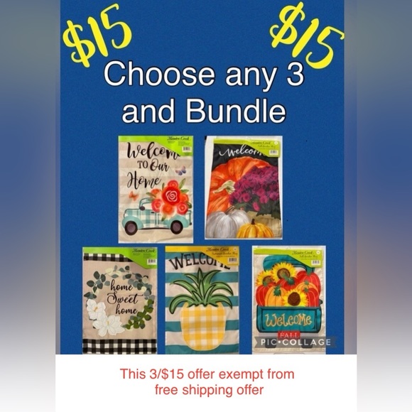 Garden Flag Home Sweet Home 3/$15 see closet for more flag choices - Picture 2 of 5